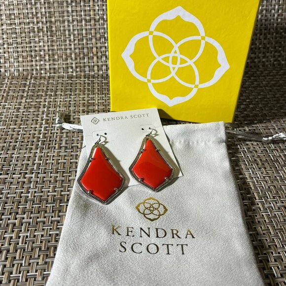 KENDRA SCOTT Alexandra Red & Silver Drop Earrings - Picture 7 of 7